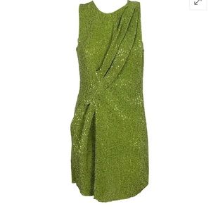 Stine Goya Louiza Lime Sequin Mini Dress, Size S